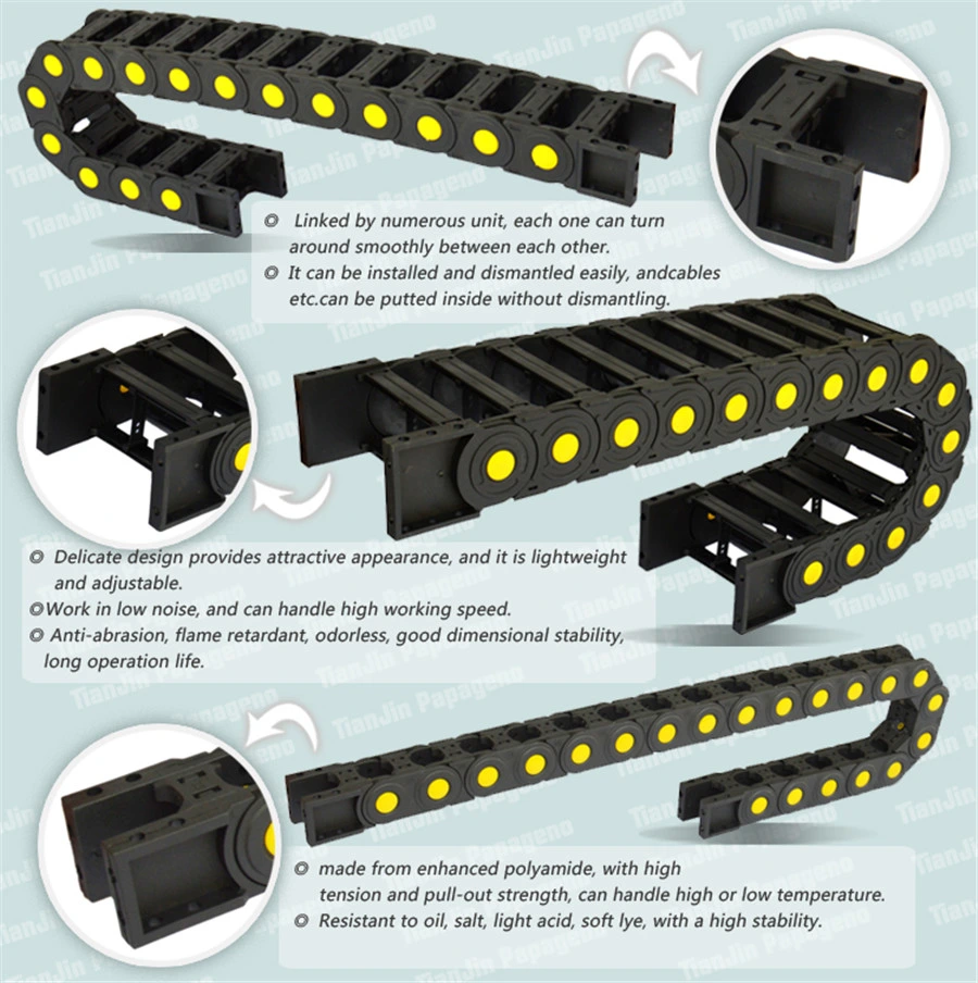 Plastic Flexible Cable Carrier Track Chain